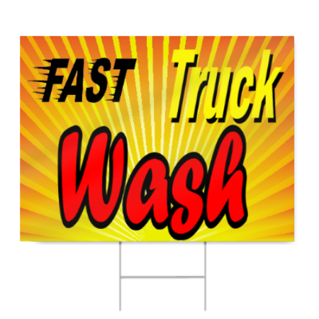 Fast Truck Wash Sign
