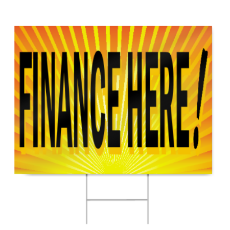 Finance Here Sign