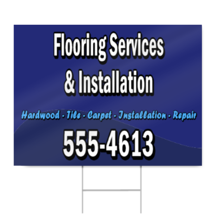 Flooring Services & Installation Sign