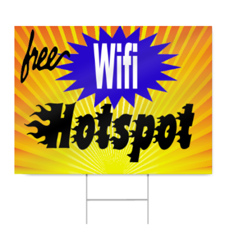 Free Wifi Hotspot Sign