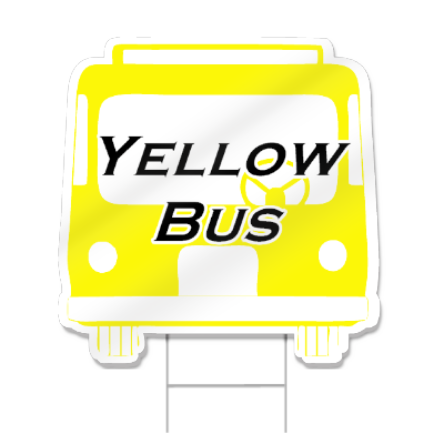 Front Of Bus Shaped Sign