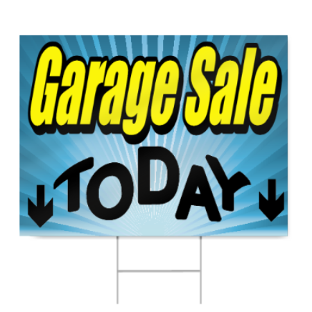 Garage Sale Today Sign