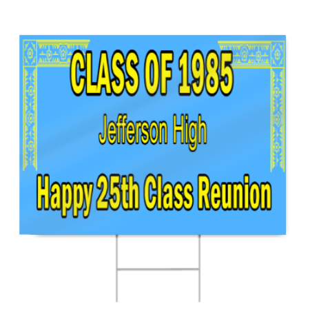 Happy 25th Class Reunion Sign