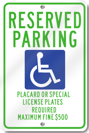 Metal Handicapped Signs for Hawaii