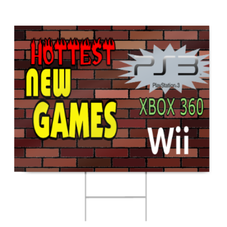Hottest New Games Sign