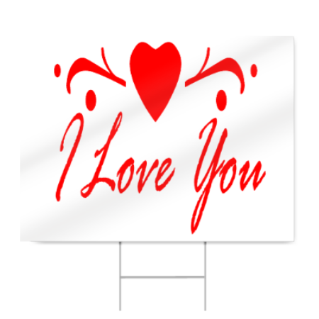 I Love You Sign in White