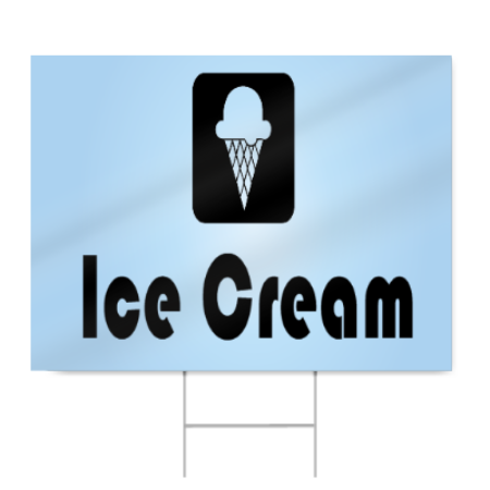 Ice Cream Door Sign