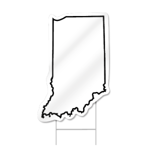 Indiana Shaped Sign - State Shaped Sign