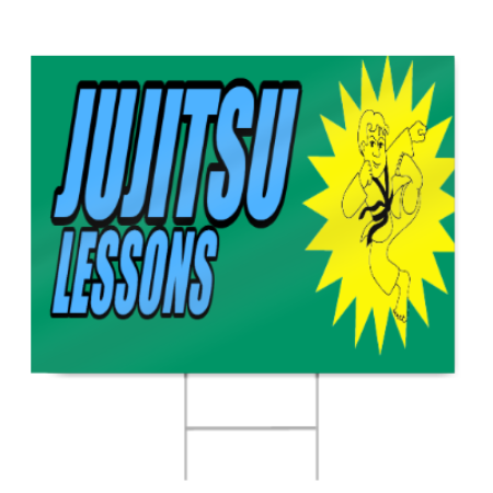 Jujitsu Lessons Sign