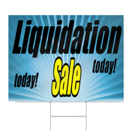 Liquidation Sale Sign - Blue