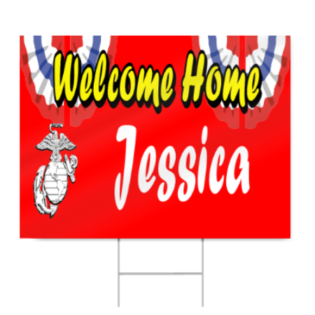 Marine Military Welcome Home Sign