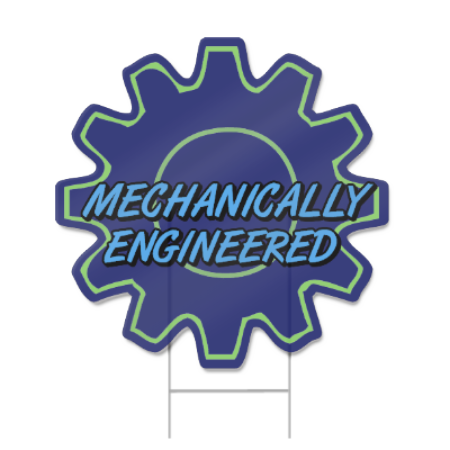 Mechanical Gear Shaped Sign