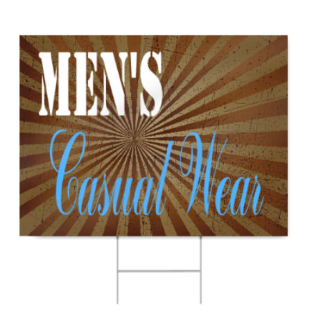 Men's Casual Wear Sign