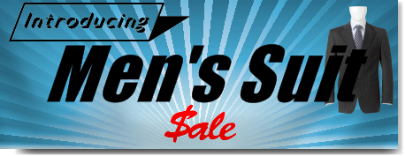 Men's Suit Sale Banners