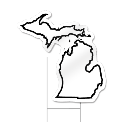 Michigan Shaped Sign
