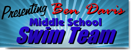 Middle School Swim Team Banner