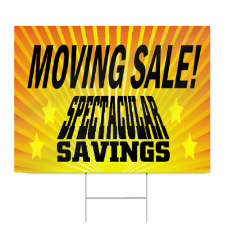 Moving Sale Sign