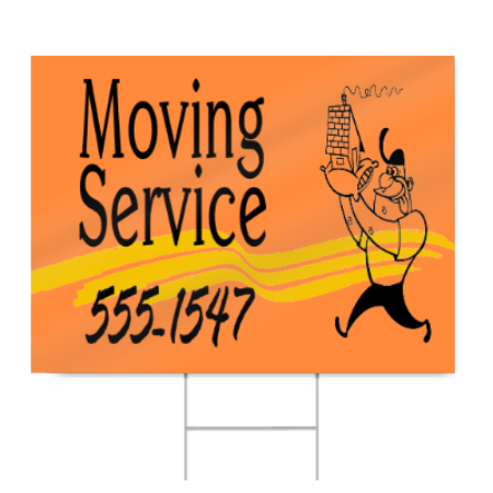 Moving Service Sign