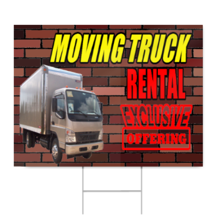 Moving Truck Rental Sign