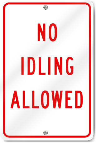 No Idling Allowed Sign