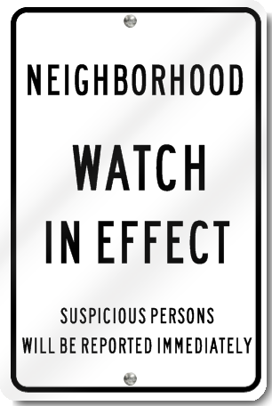 Neighborhood Watch Metal Sign