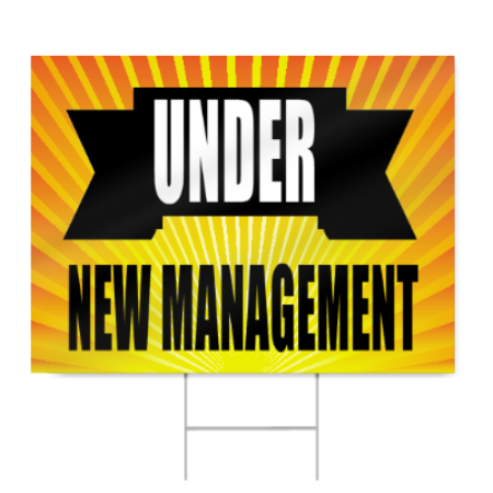 New Management Sign