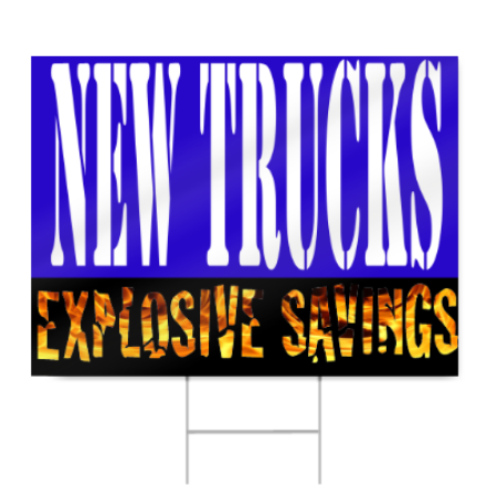 New Truck Sale Sign