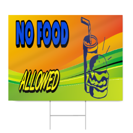 No Food Allowed Sign