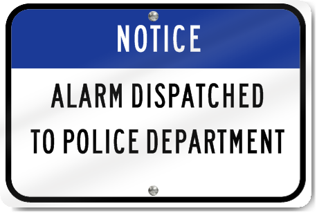 Horizontal Notice Dispatched To Police Sign