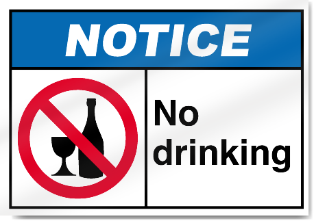no drinking sign