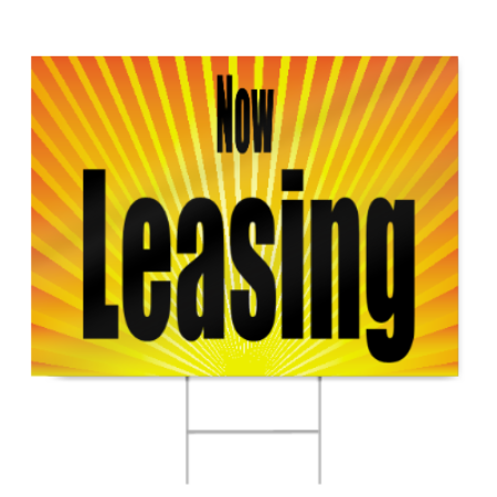 Now Leasing Sign