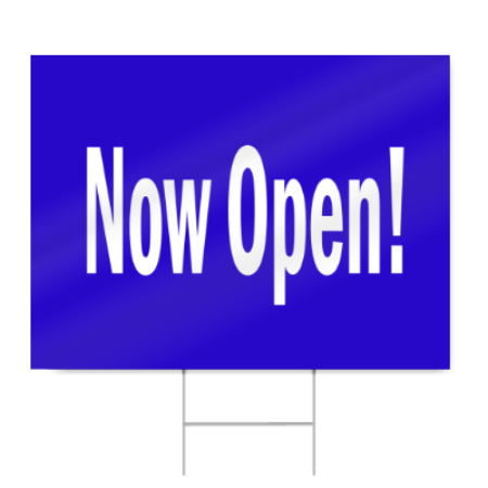 Now Open Sign