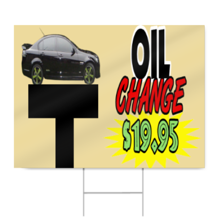 Oil Change Sign
