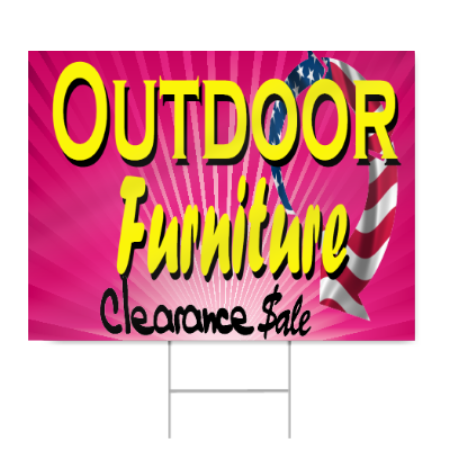 Outdoor Furniture Sign