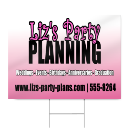 Party Planning Sign