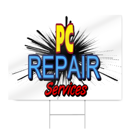 PC Repair Services Sign