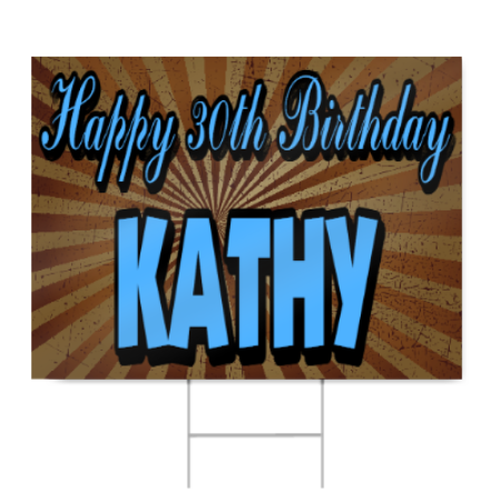 Personalized 30th Birthday Sign