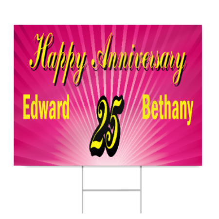 Personalized Anniversary Sign