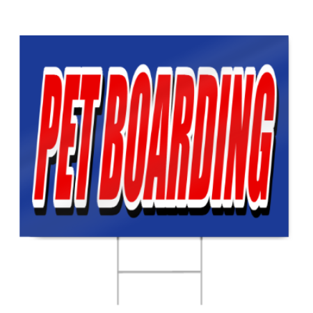 Pet Boarding Block Lettering Sign