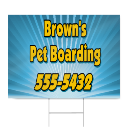 Pet Boarding Sign