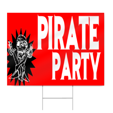 Pirate Party Sign