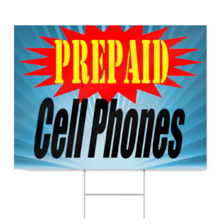 Prepaid Cell Phone Sign