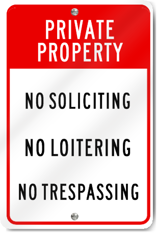 Private Property Rules Sign