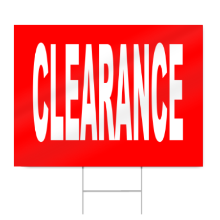 Red Clearance Sign