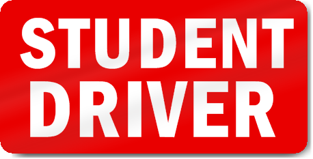 Red Student Driver Magnet