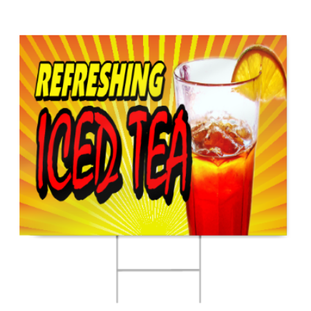 Refreshing Iced Tea Sign