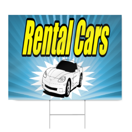 Rental Car Sign