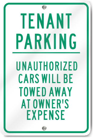 Tenant Parking Metal Sign