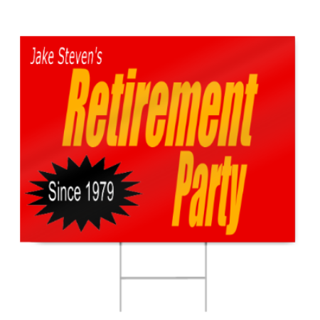 Retirement Party Sign
