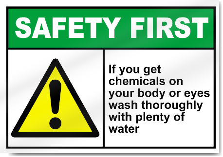 If You Get Chemicals On Your Body Safety First Signs